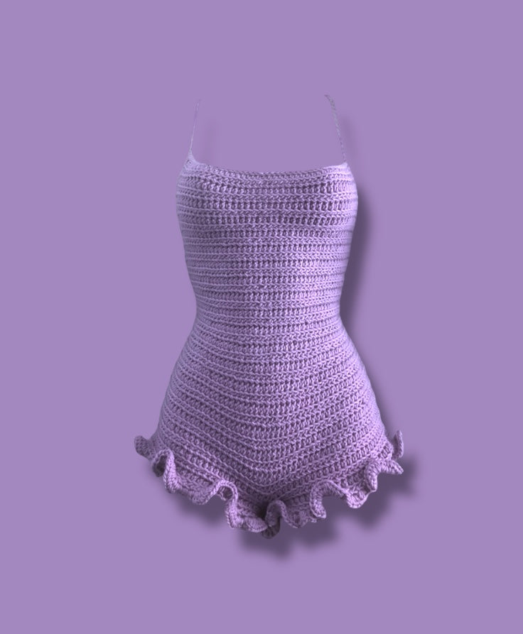 ☆ “HOTTIEZ” RUFFLE ONE-PIECE BACKLESS ROMPER