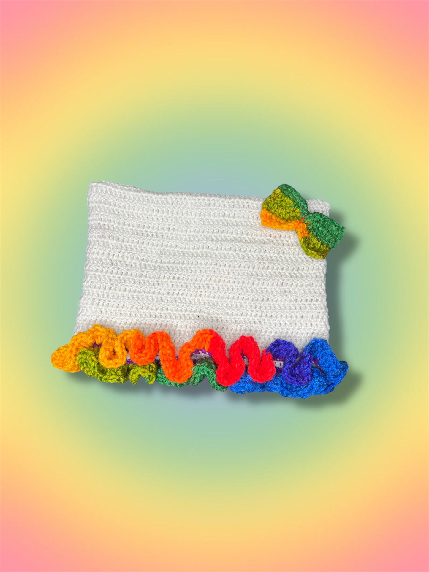 ♡ RAINBOW-KITTY RUFFLE HAT