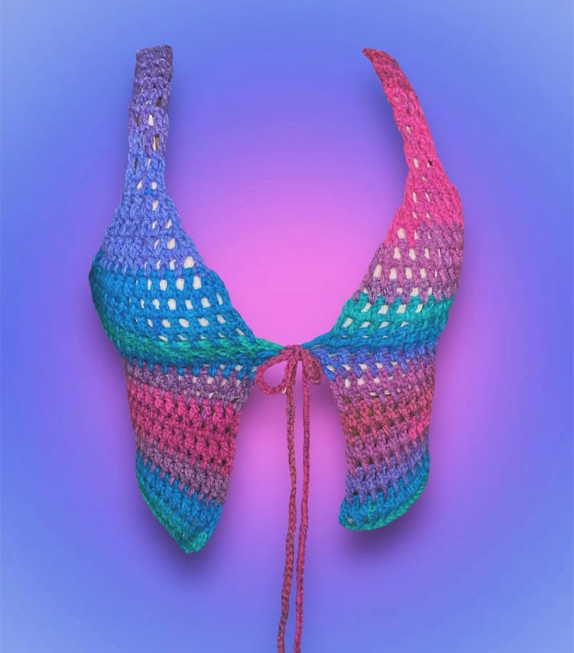 ☆ “KHAI” FRONT TIE MESH TANK