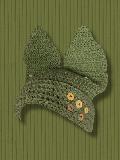 ⋆☕︎ ⋆✴︎˚｡⋆ FERN BUTTON-BABY BEANIE ⋆☕︎ ⋆✴︎˚｡⋆