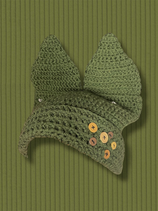 ⋆☕︎ ⋆✴︎˚｡⋆ FERN BUTTON-BABY BEANIE ⋆☕︎ ⋆✴︎˚｡⋆