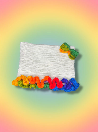 ♡ RAINBOW-KITTY RUFFLE HAT